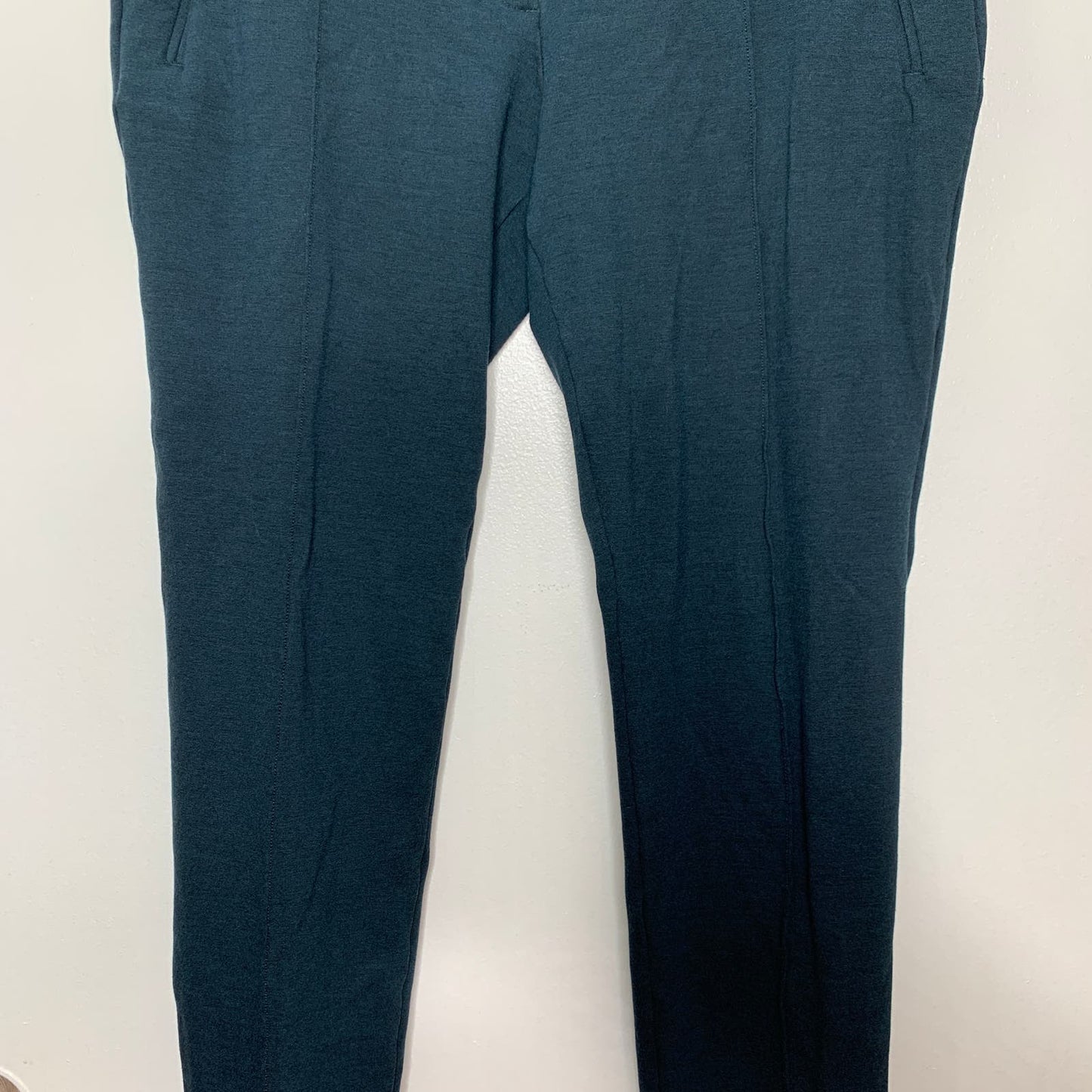 Teal ponte style seamed dress pants SZ 10 TALL