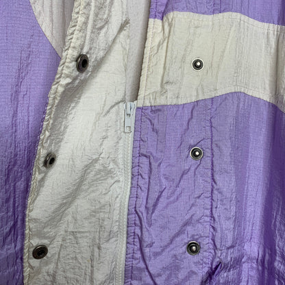 Vintage 80s Northwest Passage women's purple white windbreaker jacket SZ L