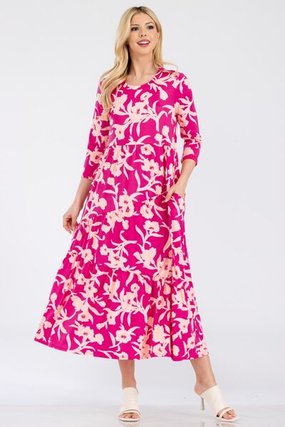 Garden Party Ruffle Hem Maxi Dress (S-3X)