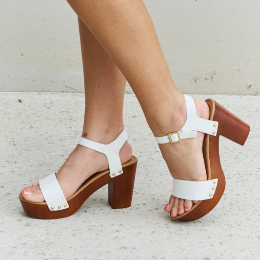 Time After Time Wood Platform Heels