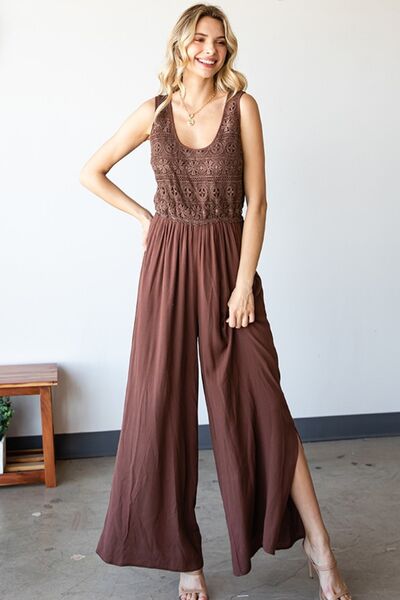 Marcy Crochet Wide Leg Jumpsuit (S-L)