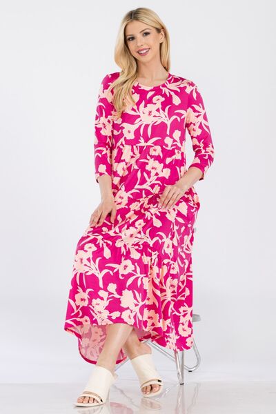 Garden Party Ruffle Hem Maxi Dress (S-3X)