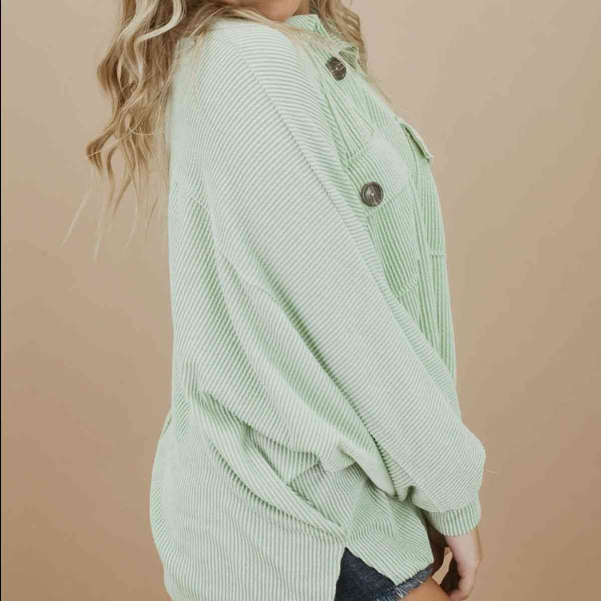 LO Oversized Henley Top (1X-3X)