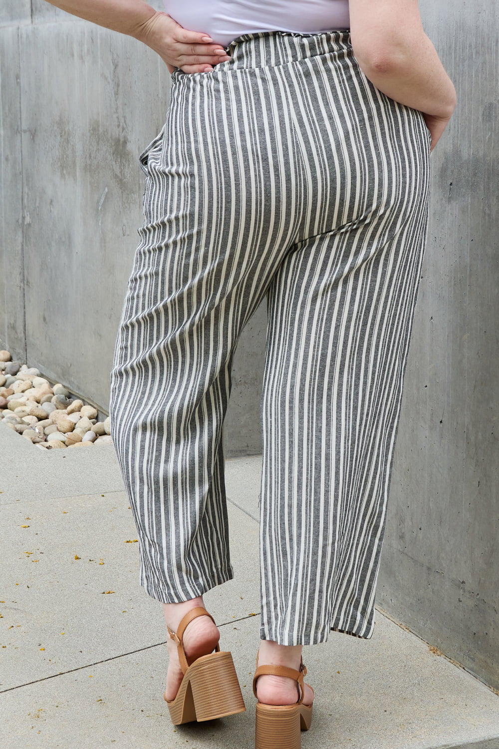 Find Your Path Striped Linen Pants (L-3X)