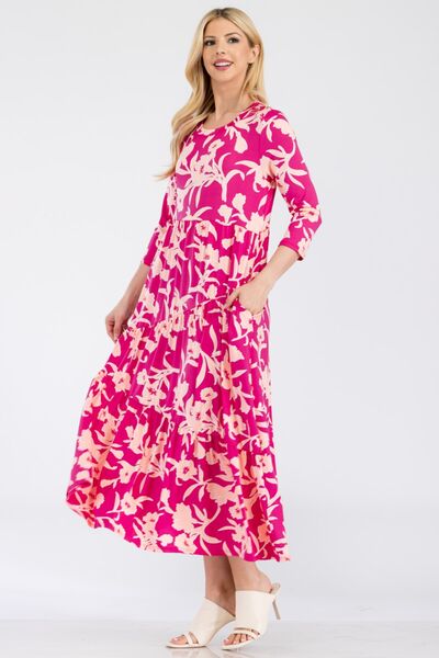 Garden Party Ruffle Hem Maxi Dress (S-3X)