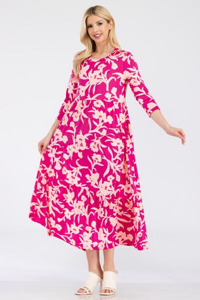 Garden Party Ruffle Hem Maxi Dress (S-3X)