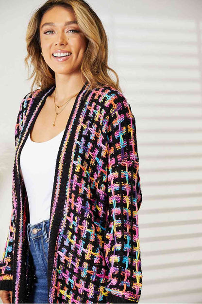 Different Galaxies Fringe Trim Cardigan (S-3X)